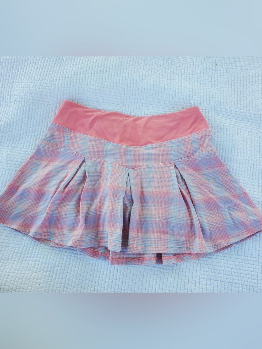 Pleated Pastel Plaid Skort -Ivivva